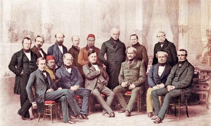 Reprezentanţii ţărilor participante la Congresul de la Paris din 1856,  care a pus capăt Războiului Crimeii