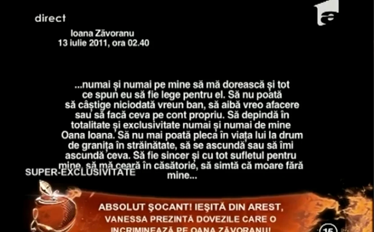 Declaratiile Oanei Zăvoranu la vrăjitoare (captura Antena 1)