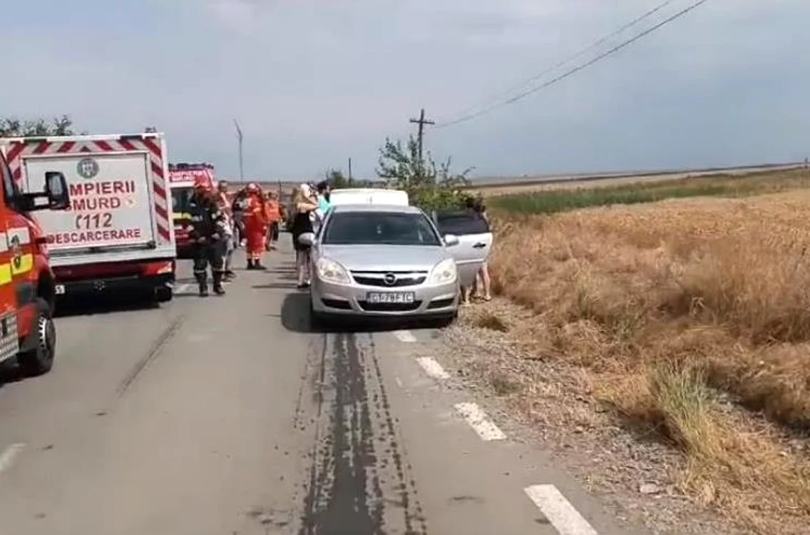 Accidentul a avut loc pe DJ244 FOTO: captură video