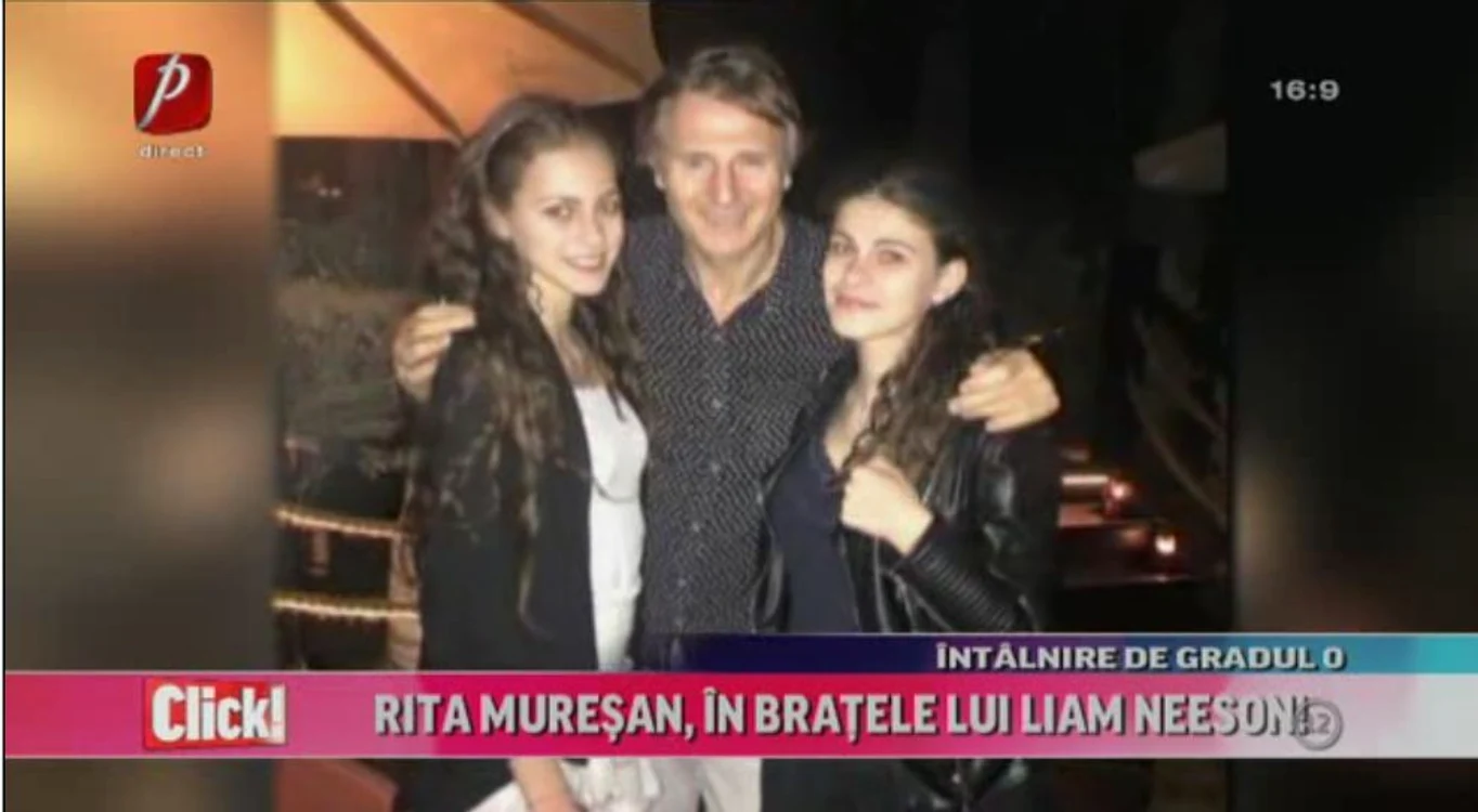 Fiicele Ritei Mureşan s-au fotografiat cu Liam Neeson