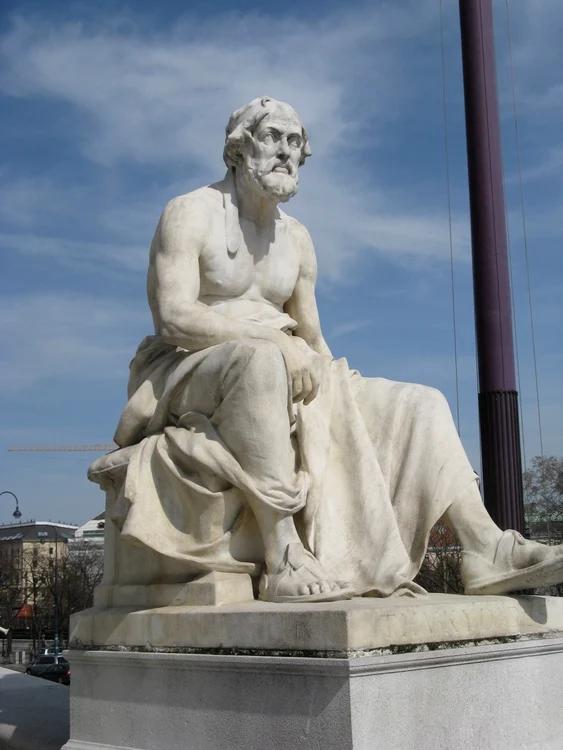 Statuia lui Tucidide, în fața sediului Parlamentului austriac (© Yair Haklai / Wikimedia Commons)