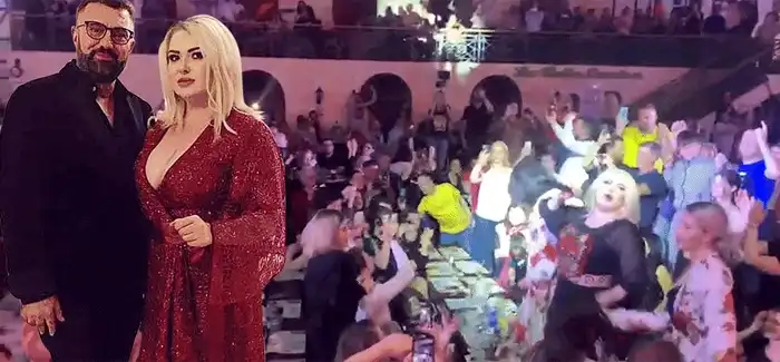 Viorica din Clejani, dans pe mese, înconjurată de mii de fani