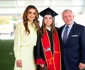 Regele Abdullah și Regina Rania la ceremonia de absolvire a Prințesei Salma