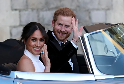 meghan markle prince harry waving royal wedding z jpeg
