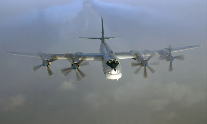 Tupolev Tu 95 in flight jpg