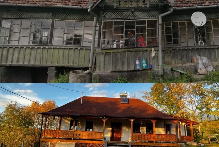 Cum a transformat un român o casă în paragină într-o locuință superbă FOTO