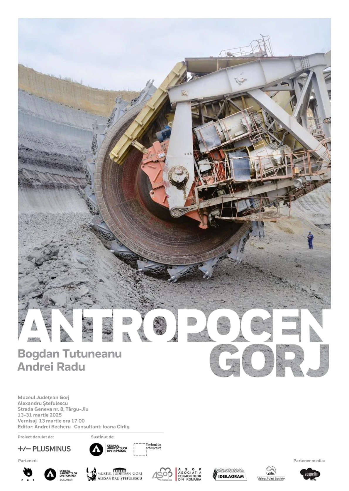 „Antropocen Gorj” - expoziție cu fotografii din industria lignitului, la Muzeul Județean Gorj „Alexandru Ștefulescu” din Târgu Jiu
