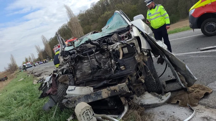 Accidentul a avut loc în judeţul Bacău FOTO: ISU Bacău