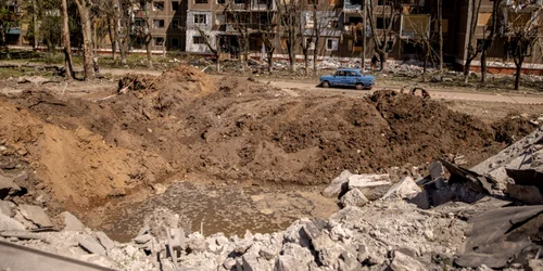 Imagine din orasul Kramatorsk regiunea Donetk estul Ucrainei 6-7 mai 2022 FOTO Getty Images