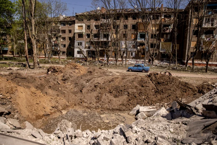 Imagine din orasul Kramatorsk, regiunea Doneţk, estul Ucrainei 6-7 mai 2022. FOTO Getty Images