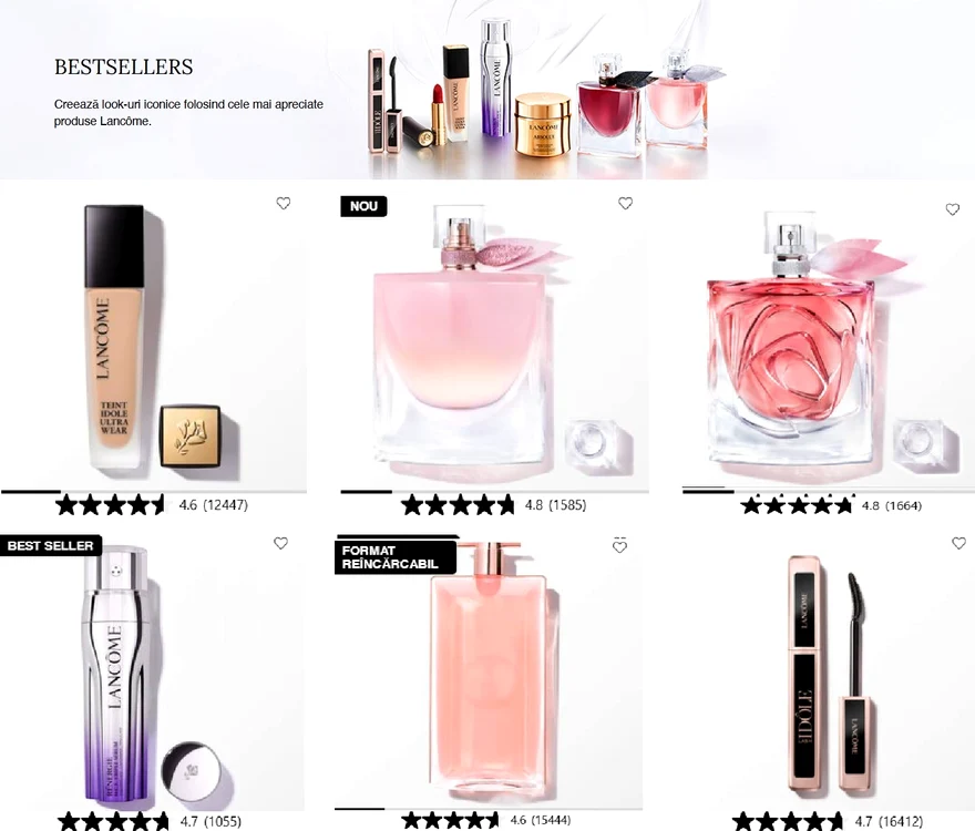 Bestsellerele Lancome în promoțiile de iarnă pentru cadouri de lux Colaj Lancome România