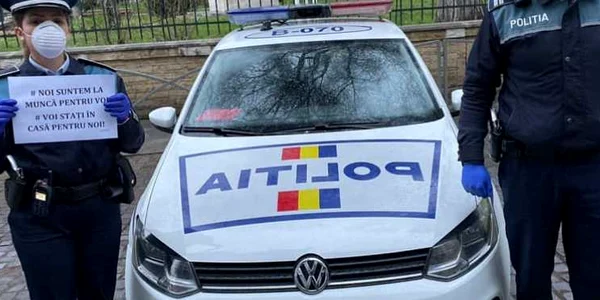 Mesaje poliţişti coronavirus stare de urgenţă FOTO Poliţia Capitalei / Facebook