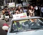 Femei defilează în sânii goi în timpul parade GoTopless pride în Manhattan New York FOTO Guliver/GettyImages