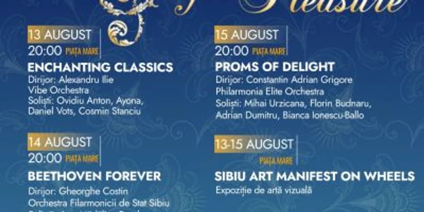 afis Festivalului Classics for Pleasure de la Sibiu 