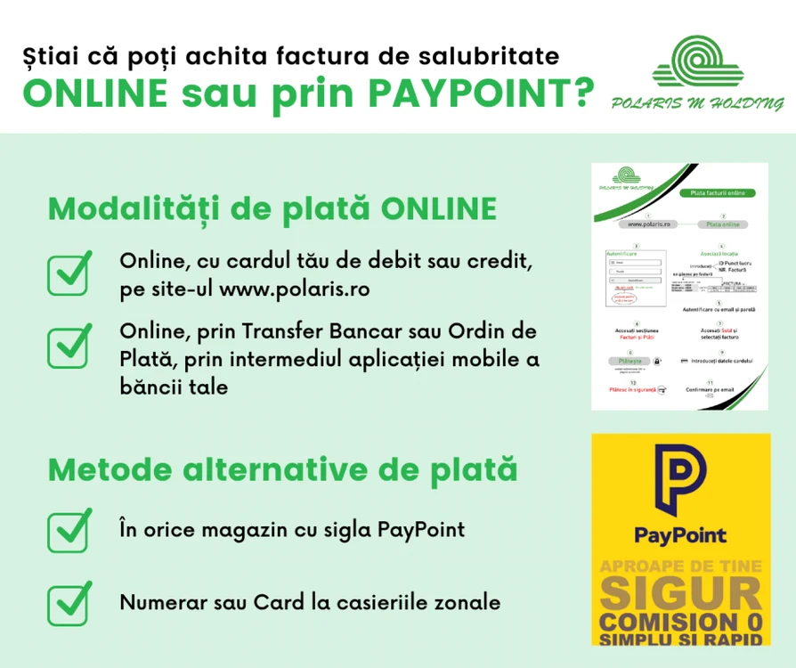 Factura de salubritate pote fi plătită şi online FOTO Facebook/Municipiul Slobozia