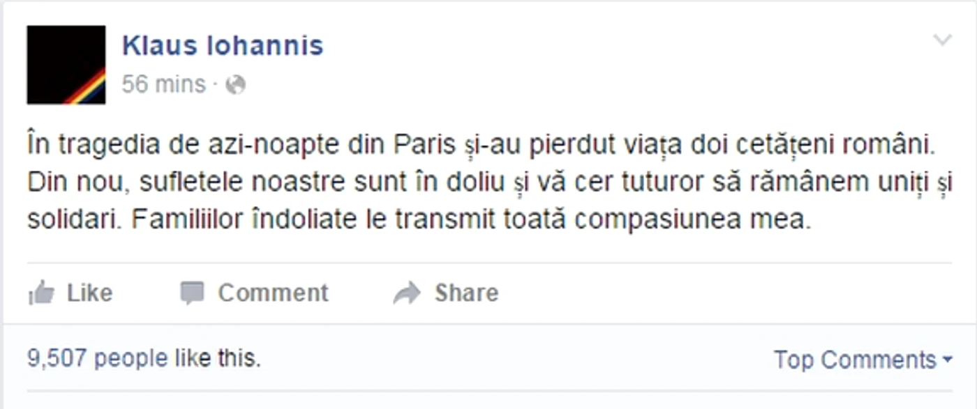Mesajul publicat de Președintele României