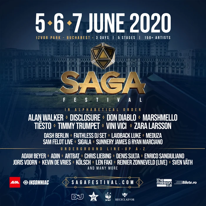 SAGA Festival 2020 va avea loc pe 5-7 iunie si va aduce pasionatilor de festivaluri si de concerte o experienta muzicala absoluta