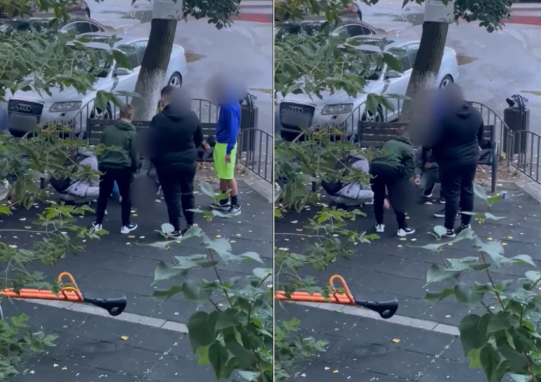 Barbut pe banii de buzunar jucat în apropierea școlii la Râmnicu Vâlcea Capturi video