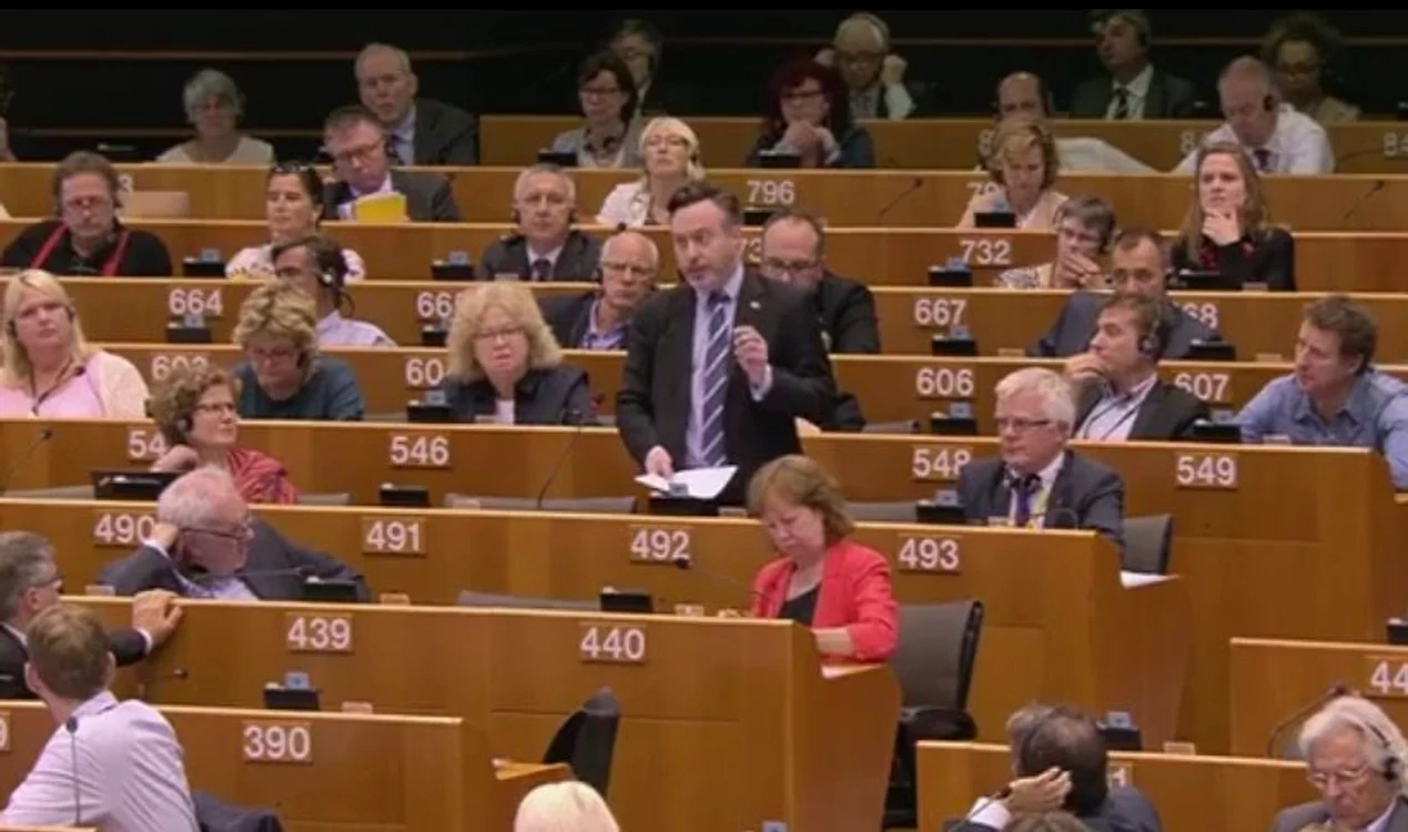 
    Alyn Smith a ținut un discurs emoționant în plenul Parlamentului EuropeanSursă: Captură video  