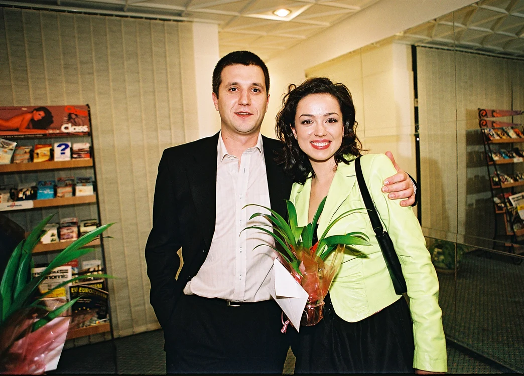 Andi Moisescu și Olivia Steer în 2004, anul în care au devenit soț și soție