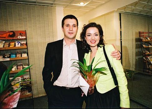 Andi Moisescu și Olivia Steer în 2004, anul în care au devenit soț și soție