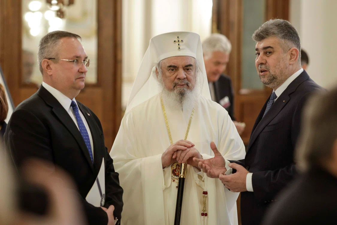 Nicolae Ciuca, Patriarhul Daniel și Marcel Ciolacu