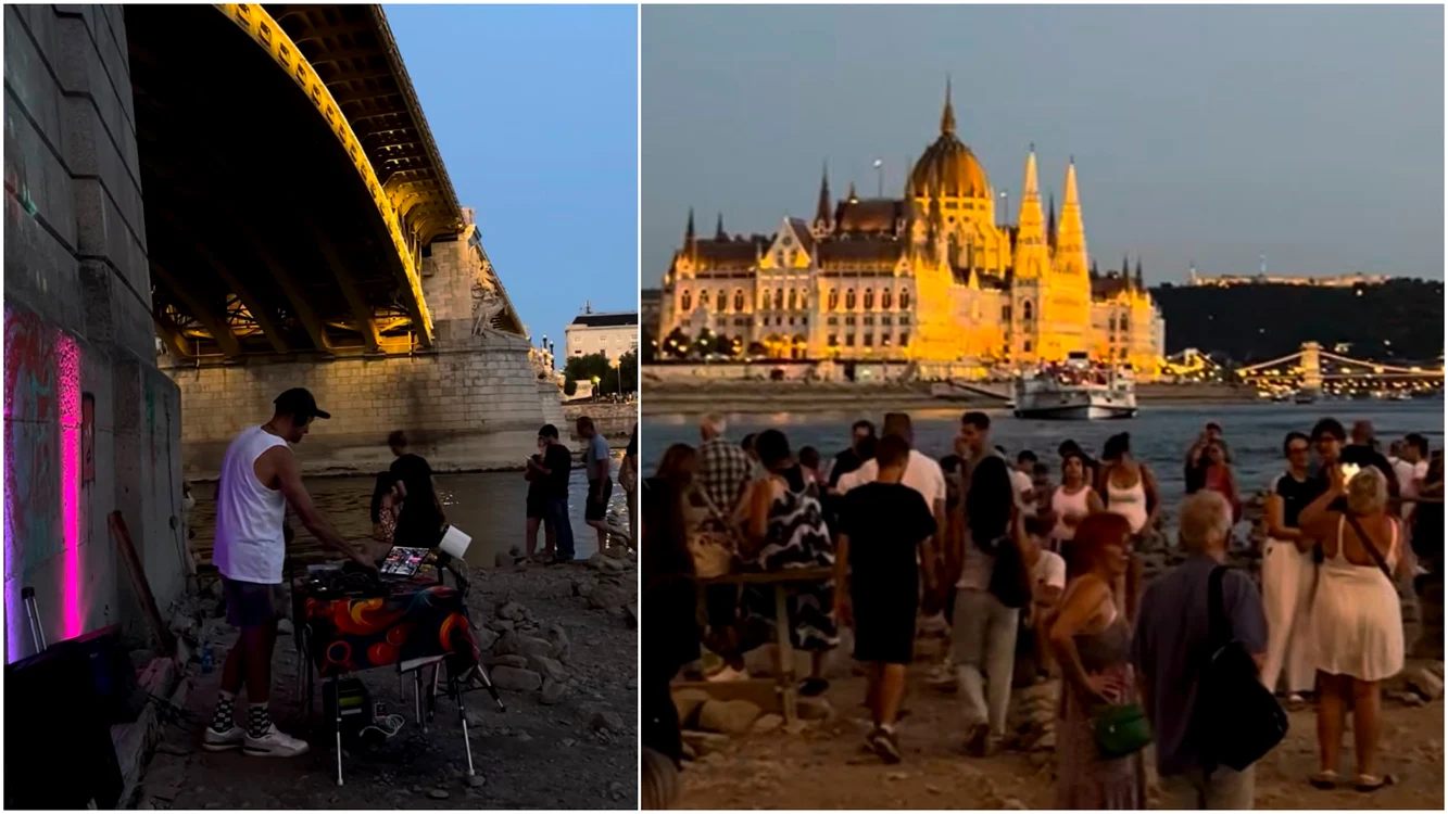 Petrecere neobișnuită în Dunăre/ sursa captură Facebook