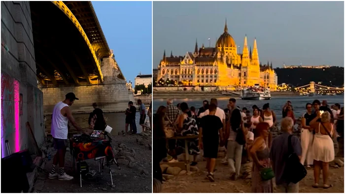 Petrecere neobișnuită în Dunăre/ sursa captură Facebook 