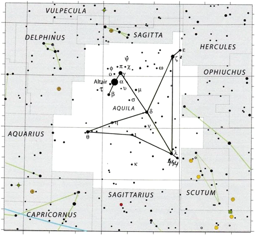 Fig. 12. Constelația Acvila.
Fig.12. Aquila constellation