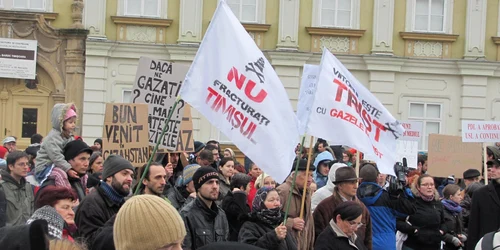 Protest în Timişoara împotriva exploatării gazelor de şist