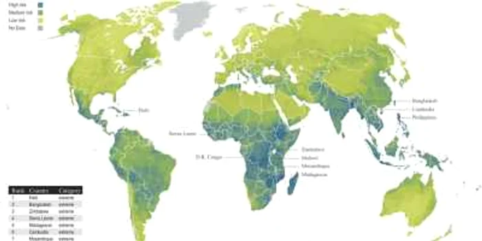 Ţările cu cele mai mari schimbări climatice