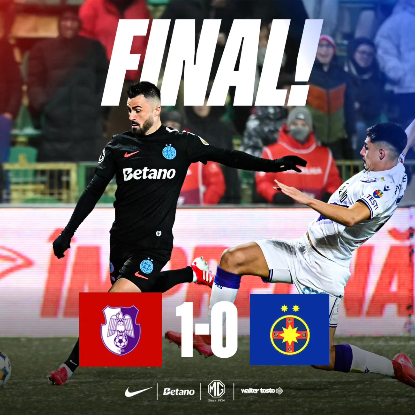 FCSB, înfrângere în „bătălia pentru play-off”. Nou-promovata FC Argeș i-a luat 6 puncte, fără gol primit