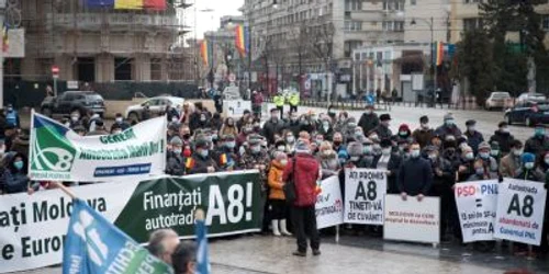 Protest pentru autostradă Iaşi