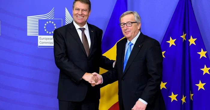 Klaus Iohannis, preşedintele României, şi Jean-Claude Juncker FOTO Mediafax