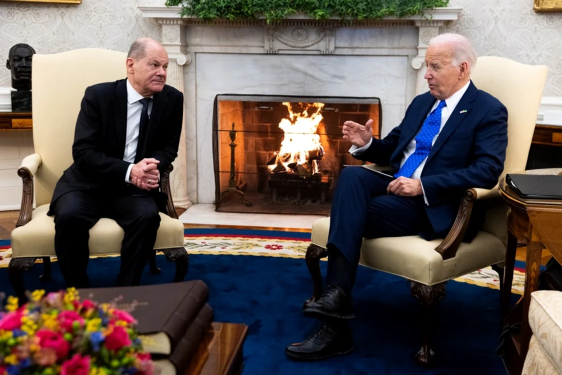 Olaf Scholz, primit de Joe Biden la Casa Alba FOTO EPA-EFE