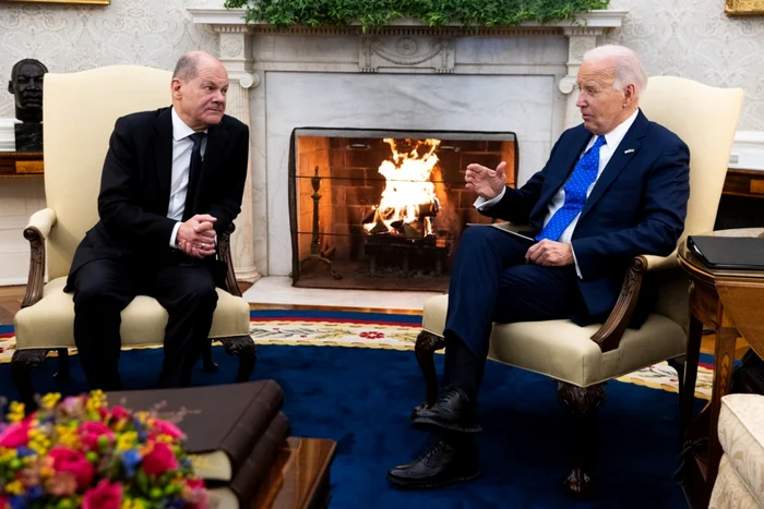 Olaf Scholz, primit de Joe Biden la Casa Alba FOTO EPA-EFE