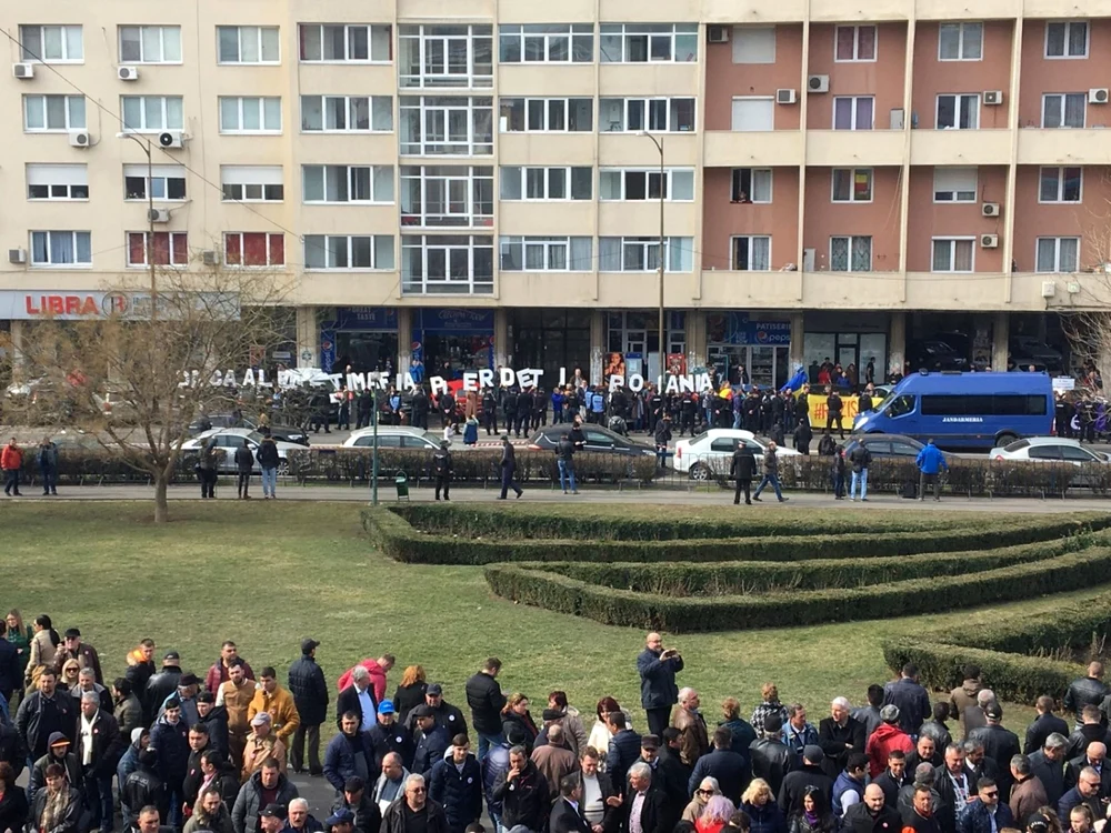 Protest la PSD FOTO Maria Tufan