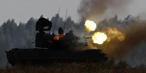 Sistemul de apărare aeriană cu mitraliere/rachete Tugunska-Ma la forumul Army 2021 FOTO EPA-EFE