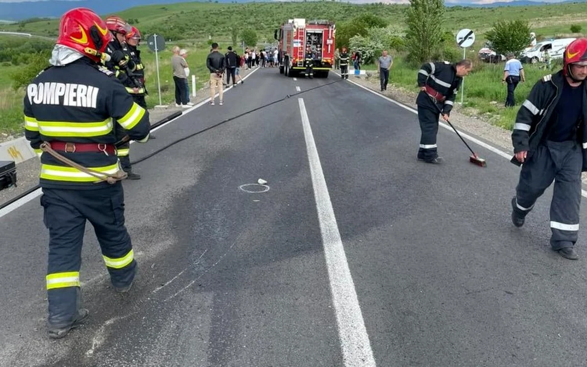 Accident pe şoseaua Hunedoara - Călan.