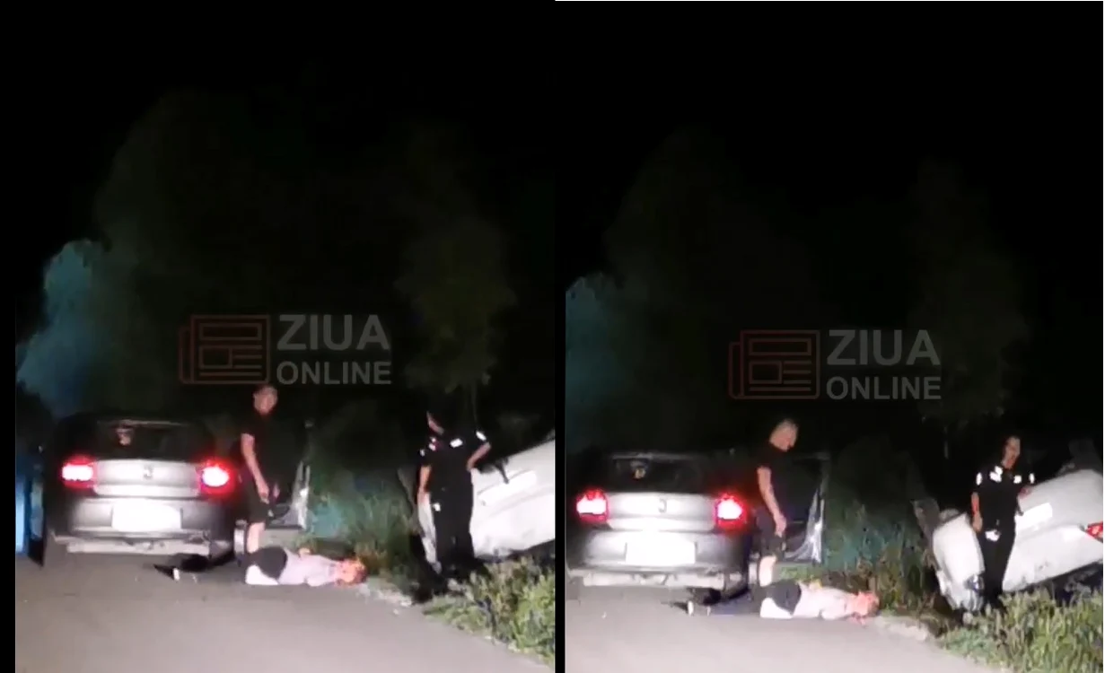 Victima unui accident rutier în Vaideeni Vâlcea la un pas de a fi linșată Foto colaj captură video