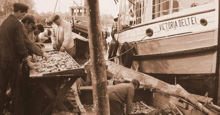 Pescarii secolului trecut (sursa foto: Facebook, Rezervaţia Biosferei Delta Dunării)