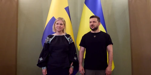 Volodimir Zelenski si Magdalena Andersson FOTO Administraţia Prezidenţială Ucraineană