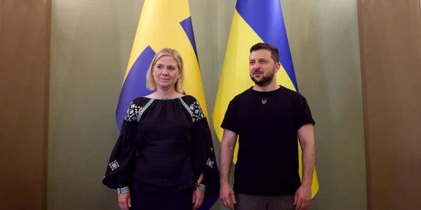 Volodimir Zelenski si Magdalena Andersson FOTO Administraţia Prezidenţială Ucraineană