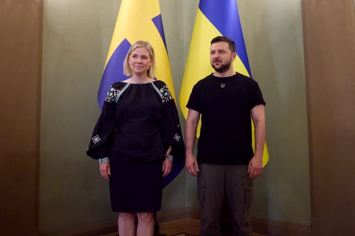 Volodimir Zelenski si Magdalena Andersson FOTO Administraţia Prezidenţială Ucraineană