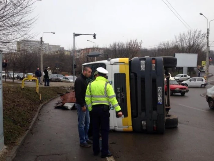 Şoferul vinovat de producerea accidentului a fost amendat