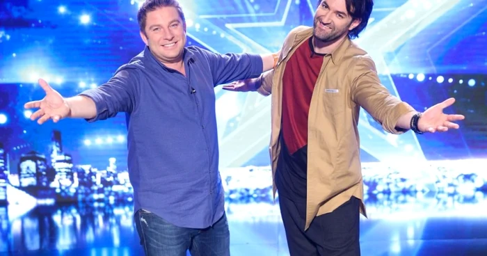 Pavel Bartoş şi Smiley, gazdele show-ului „Românii au talent“ FOTO Pro TV
