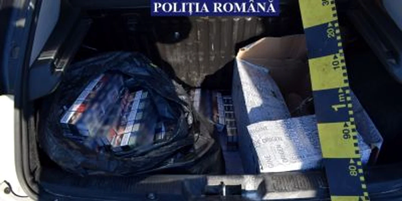 Maşina cu ţigări fără documente a fost depistată în trafic FOTO IPJ Călăraşi
