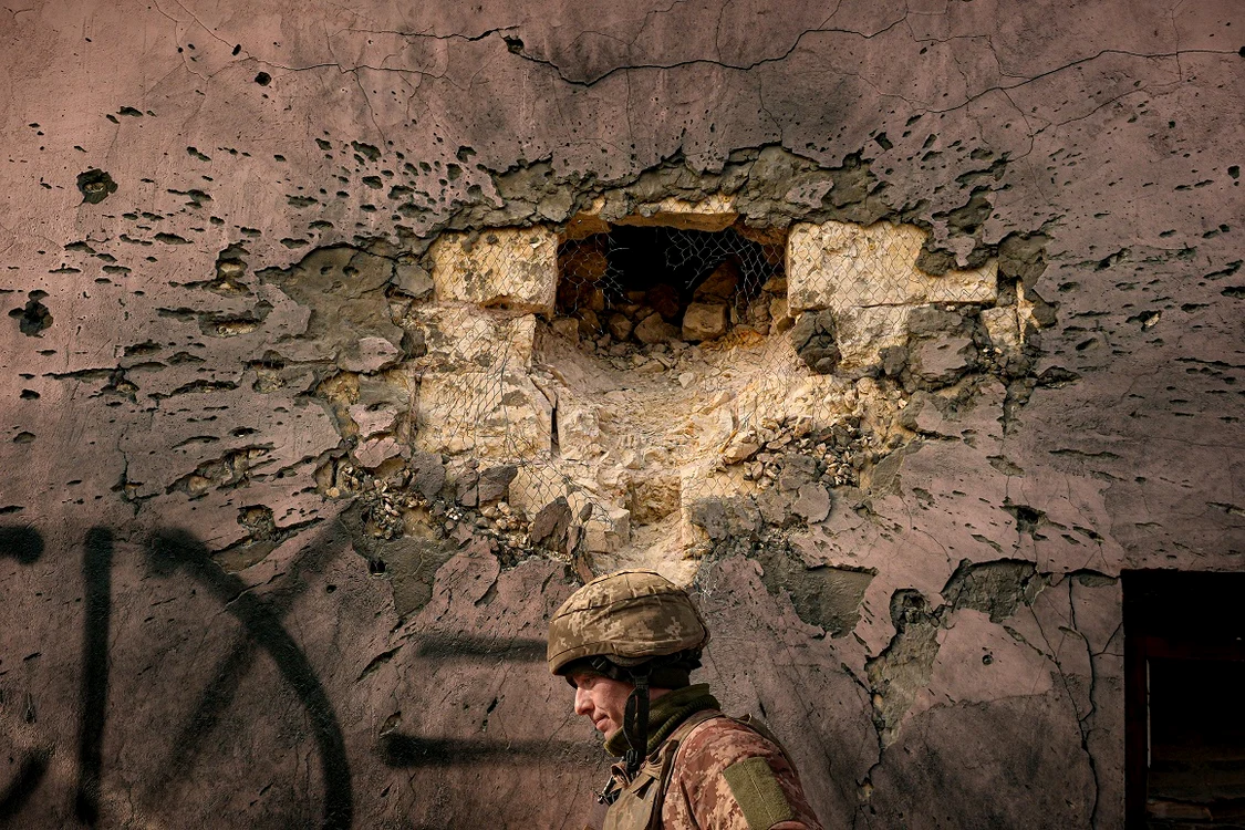 © Vadim Ghirda (Krymske, pe linia frontului în regiunea Luhansk, estul Ucrainei, 19 februarie 2022)