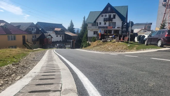 Drumul din stațiunea Parâng. Foto: Consiliul Județean Hunedoara.