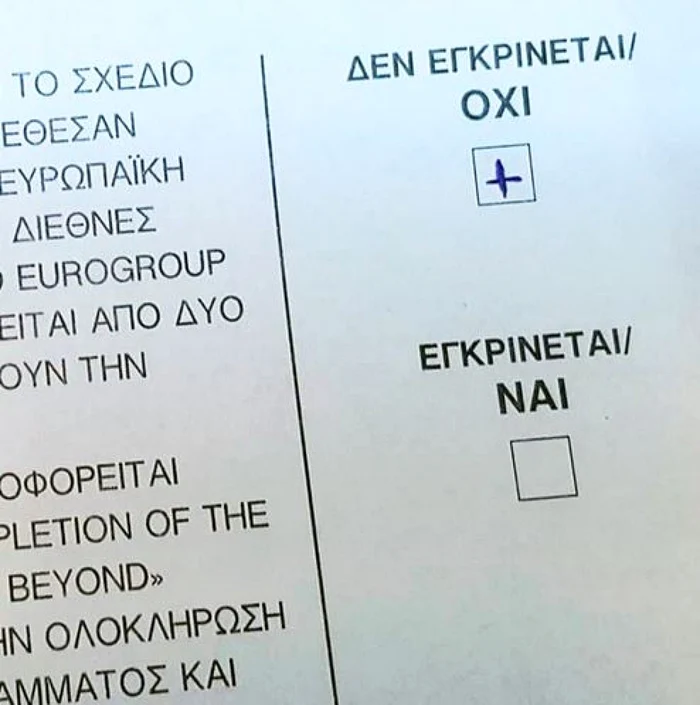 Imagine cu buletin de vot din Grecia - votul este negativ FOTO Instagram